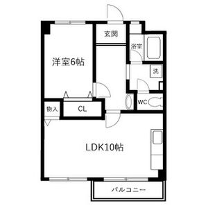 1LDK 間取り図