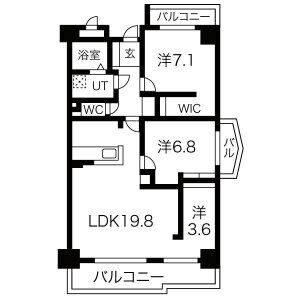 3LDK 間取り図