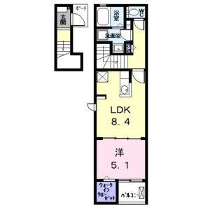 1LDK 間取り図