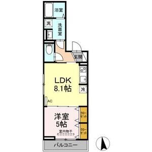 1LDK 間取り図
