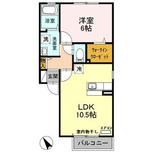 1LDK 間取り図