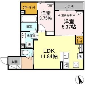 2LDK 間取り図