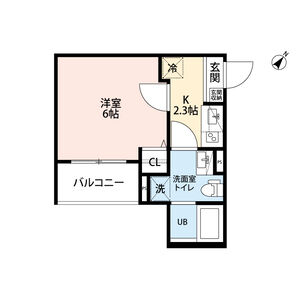 1K 間取り図