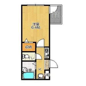 1K 間取り図