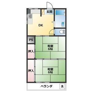 2DK 間取り図