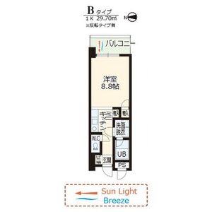 1K 間取り図