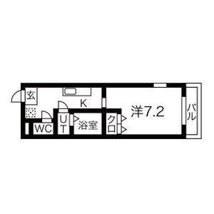 1K 間取り図