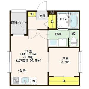 1LDK 間取り図
