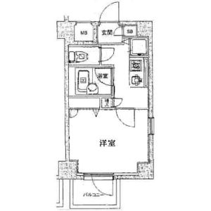 1K 間取り図