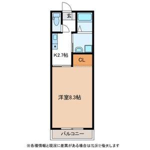 1K 間取り図