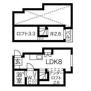 1LDK 間取り図