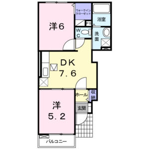 2DK 間取り図