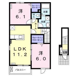 2LDK 間取り図