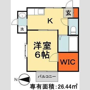 1DK 間取り図