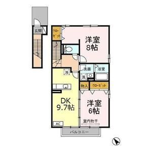 2DK 間取り図