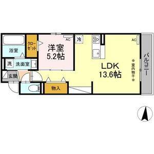 1LDK 間取り図