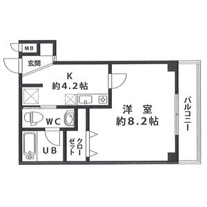 1K 間取り図