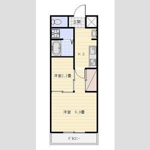 1K 間取り図