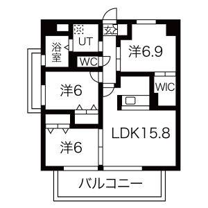 3LDK 間取り図