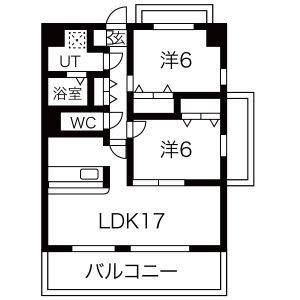 2LDK 間取り図