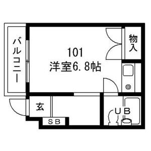 ワンルーム 間取り図