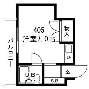 ワンルーム 間取り図