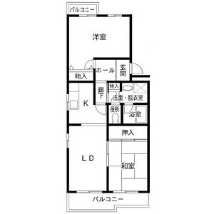 2LDK 間取り図