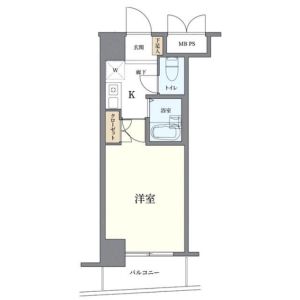 1K 間取り図