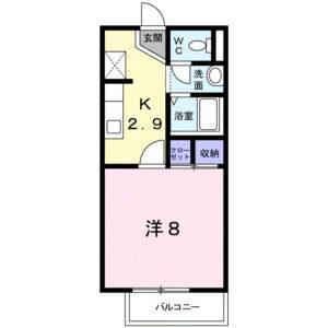 1K 間取り図