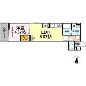 1LDK 間取り図