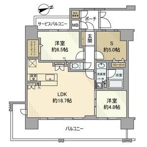 2LDK 間取り図