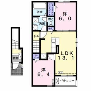 2LDK 間取り図