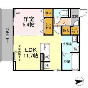 1LDK 間取り図