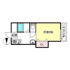 1K 間取り図