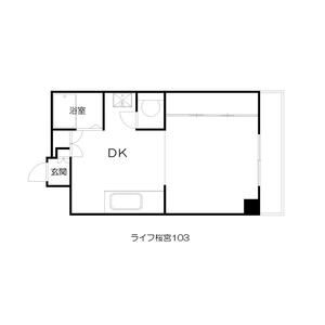 ワンルーム 間取り図