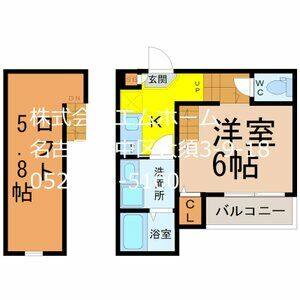 1K 間取り図