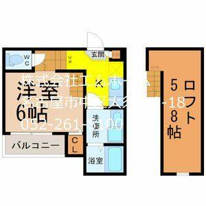 1K 間取り図