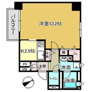 1K 間取り図