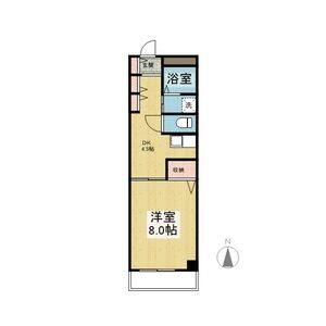 1DK 間取り図