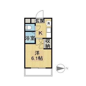1K 間取り図
