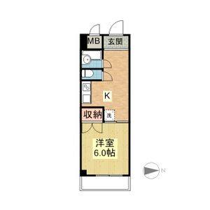 1K 間取り図
