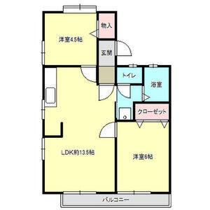 2LDK 間取り図