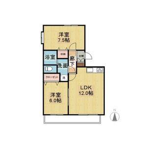 2LDK 間取り図