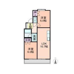 2LDK 間取り図