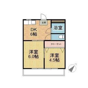 2DK 間取り図
