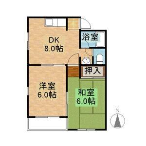 2DK 間取り図