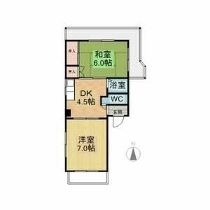 2DK 間取り図