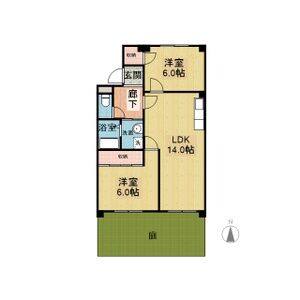 2LDK 間取り図