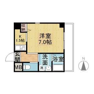 1K 間取り図