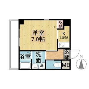 1K 間取り図